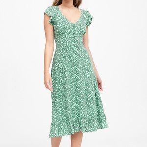 Banana Republic Button-Front Midi Dress, 0